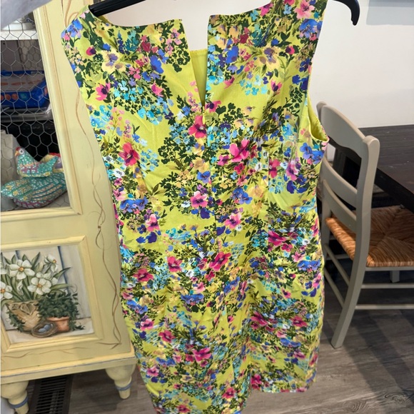 Vibrant Floral Midi Dress - Yellow and Multicolor - Picture 4 of 4